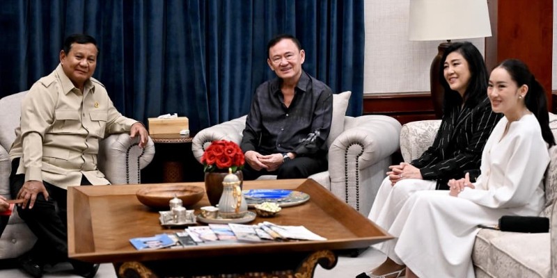 Prabowo Bertemu Eks PM Thailand Thaksin Shinawatra di Kertanegara