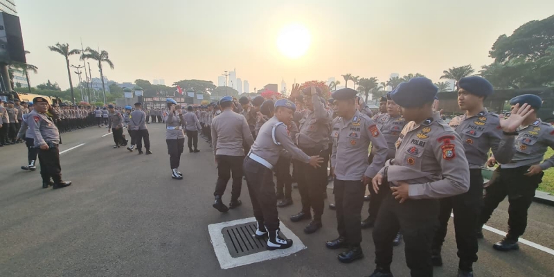 18.504 Personel Gabungan Siaga Amankan Demonstrasi Jakarta