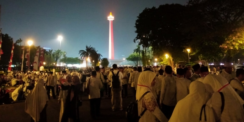 Zikir dan Doa Kebangsaan di Monas Tetap Khidmat Meski Prabowo Batal Hadir