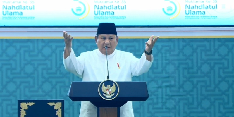 Prabowo Singgung Koalisi dan Tutup 290 BUMN di Penutupan Muktamar NU