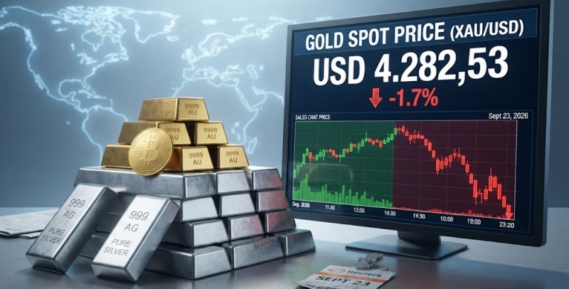 Harga Emas Dunia Anjlok Tajam Lebih dari 1 Persen Tertekan Isyarat Hawkish The Fed