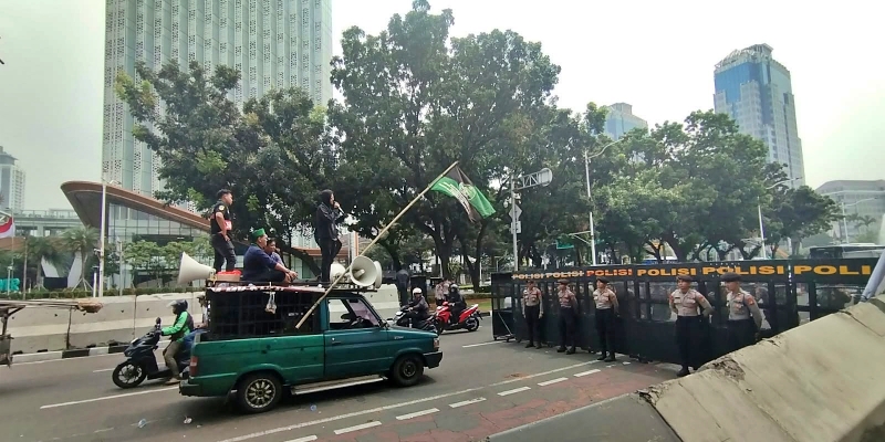 Massa Tak Sampai 5 Orang, Aksi LKBHMI Terbatas di Merdeka Selatan