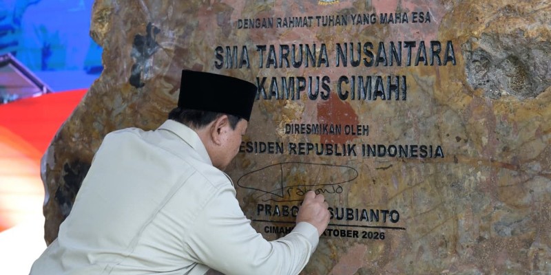 Prabowo Resmikan SMA Taruna Nusantara Cimahi