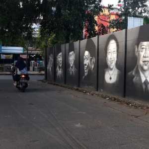 Mural gambar wajah presiden di Gang Sasak, Cipondoh, Kota Tangerang/RMOL