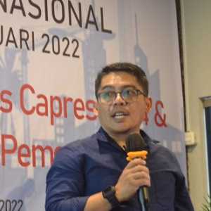 Direktur Eksekutif Indopol Survey, Ratno Sulistiyanto saat rilis hasil survei nasional/RMOL