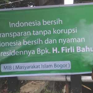 Spanduk yang dipasang Masyarakat Islam Bogor (MIB)/Ist