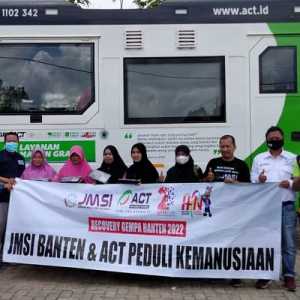 Penyaluran bantuan untuk korban gempa bumi Pandeglang oleh JMSI Banten dan ACT/Ist