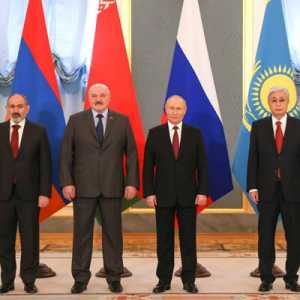 Para pemimpin Organisasi Perjanjian Keamanan Kolektif (CSTO) bertemu di Moskow pada Senin 16 Mei 2022/Net