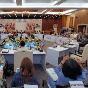 Kursi delegasi Myanmar kosong dalam Pertemuan Khusus Menlu ASEAN-India di Chanakyapuri, New Delhi/RMOL