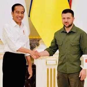 Presiden Jokowi saat bertemu Presiden Ukraina Volodymyr Zelensky/Ist
