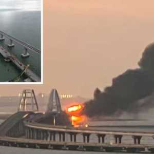 Ledakan di Jembatan Krimea pada