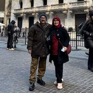 Wartawan senior Ilham Bintang saat di New York, Amerika Serikat/Ist