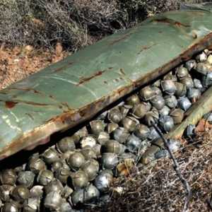 Dalam file gambar 9 November 2006 ini, Unit Bom Tandan yang berisi lebih dari 600 bom tandan berada di sebuah lapangan di selatan desa Ouazaiyeh, Lebanon/Net
