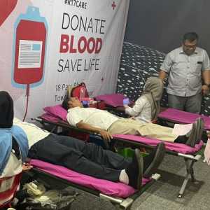 Acara donor darah yang diselenggarakan R17 Grup di Tower D, 18 Parc Place, SCBD, Jakarta Selatan/RMOL