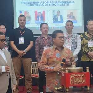 Peresmian Asosiasi Pengusaha Indonesia di Timor Leste di Kedutaan Besar Republik Indonesia (KBRI) di Dili, Jumat sore (24/11).