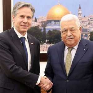 Temui Presiden Palestina, Menlu AS Kutuk Serangan di Tepi Barat