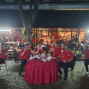 Meski Kalah, Nobar Tim Indonesia di Mako BIN Meriah