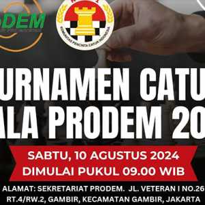 32 Aktivis Panaskan Turnamen Catur Piala Prodem 2024