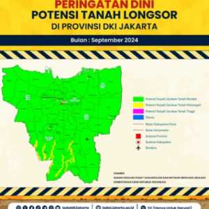 10 Wilayah di Jaksel dan Jaktim Berpeluang Longsor pada September