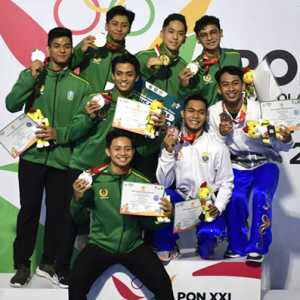 7 Medali Emas Antarkan Jatim Juara Umum Wushu PON XXI