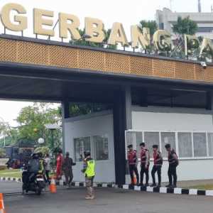 Pintu masuk gerbang Pancasila Gedung DPR RI, Senayan, Jakarta mendapat penjagaan ketat/RMOL