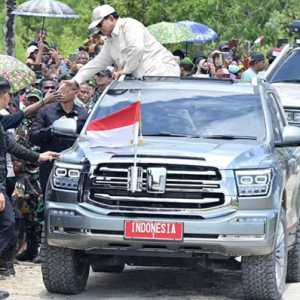 Bukan Garuda MV3, Prabowo Pilih Naik GWM Tank 500 di Papua