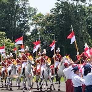 75 Pasukan Berkuda Sambut Kedatangan Erdogan di Istana Bogor