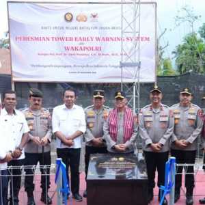 EWS Gunung Lewotobi Laki-laki Diresmikan Wakapolri