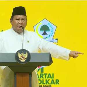 Kata Prabowo, Golkar Bikin Pemerintahan Kian Kuat