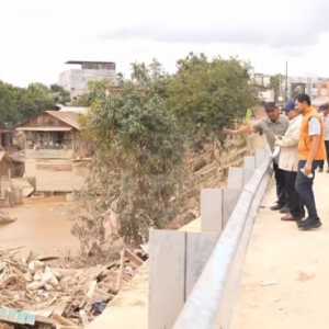 Prabowo Cek Tumpukan Kayu Sisa Banjir di Aceh Tamiang