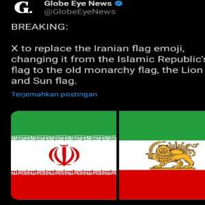 X Ganti Emotikon Bendera Iran dengan Simbol Anti-Rezim