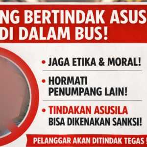 Polisi Ciduk Dua Pria Masturbasi di Bus TransJakarta