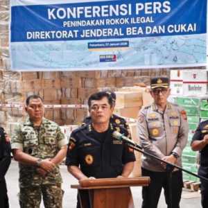 Rokok Ilegal Seharga Rp399 Miliar Disita