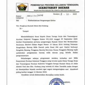 Langkah Persuasif Pemprov Sultra Sebelum Eksekusi Rumah Dinas Nur Alam