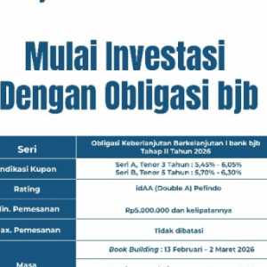 bank bjb Rilis Sustainability Bond II 2026