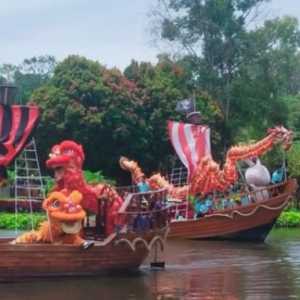Wisatawan Libur Imlek di Floating Market Lembang Naik Tipis