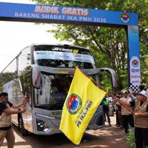 PB IKA-PMII Berangkatkan 9 Bus Mudik Gratis 2026
