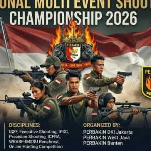 Perbakin DKI-Jabar-Banten Gelar Kejuaraan Menembak Multi Event 2026
