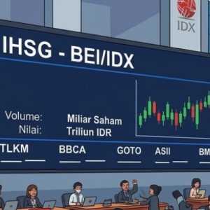 Pasar Modal Memerah di Jumat Siang, 645 Saham Berguguran