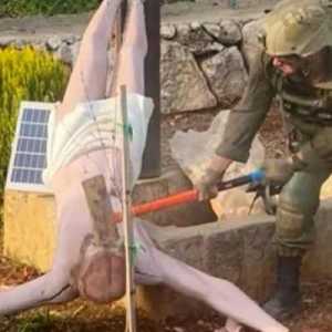 Video Tentara Israel Hancurkan Patung Yesus Tuai Kecaman Dunia