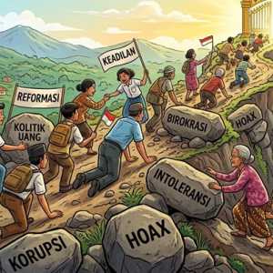 Jalan Merangkak Demokrasi Indonesia