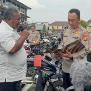 Polda Sumsel Pamerkan 1.715 Unit Motor Hasil Curian