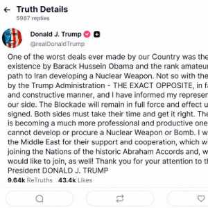 Trump Singgung Peluang Iran Gabung Abraham Accords