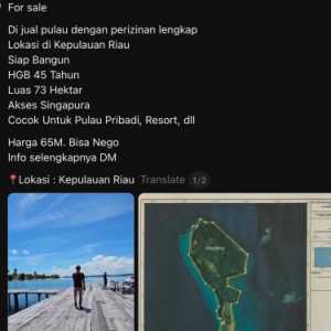 Geger Pulau Katang di Kepri Dijual Rp65 Miliar