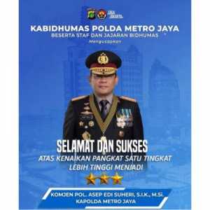 Pangkat Kapolda Metro Jaya Naik Satu Tingkat jadi Komjen