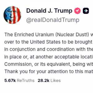 Trump Buka Opsi soal Penghancuran Nuklir Iran
