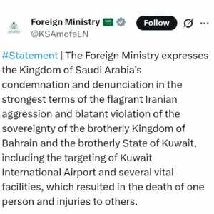 Arab Saudi Kecam Serangan Iran ke Kuwait dan Bahrain