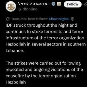 Israel Bom Lebanon Selatan, 16 Tewas di Tengah Sengkarut Gencatan Senjata