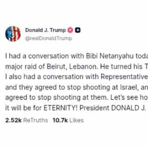Trump Umumkan Gencatan Senjata Israel-Hizbullah