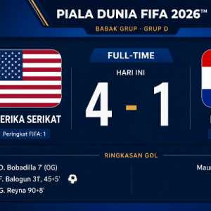 Tampil Perkasa di Kandang, AS Sikat Paraguay 4-1